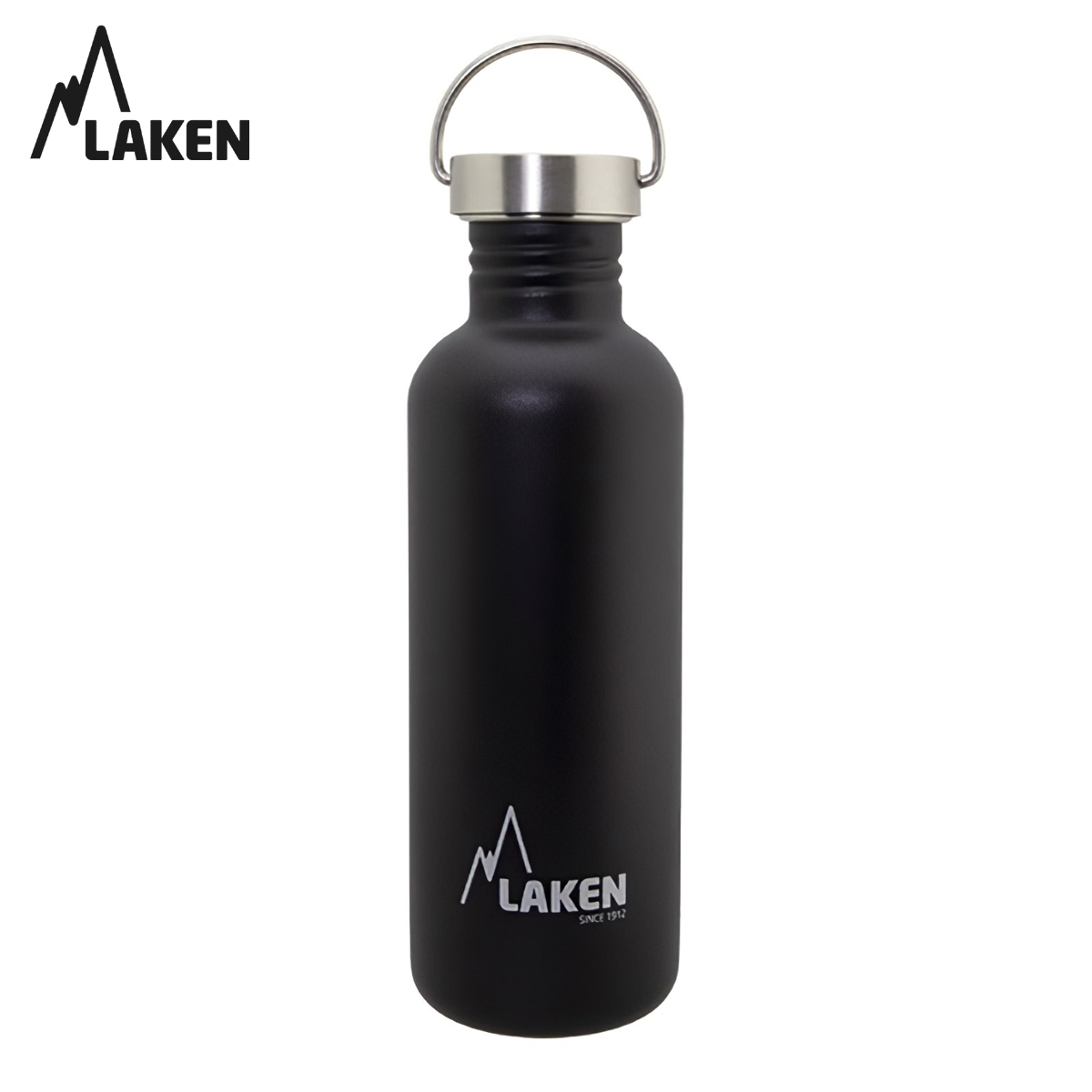 Bình Nước Inox Cắm Trại Laken Basic Steel 1L Nắp Thép