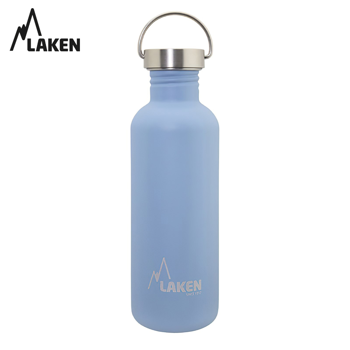 Bình Nước Inox Cắm Trại Laken Basic Steel 1L Nắp Thép