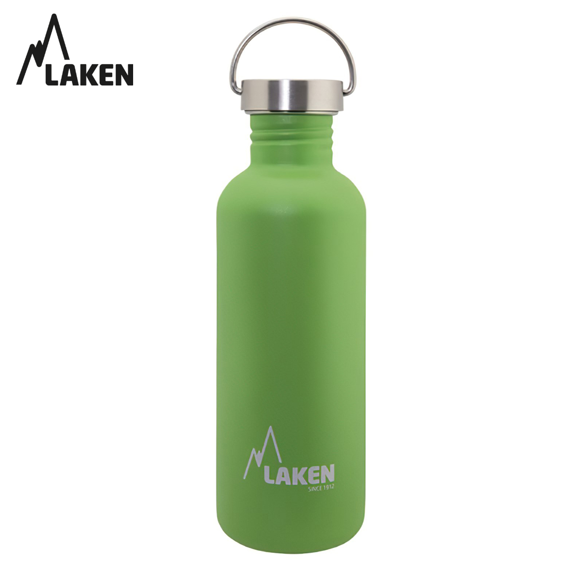 Bình Nước Inox Cắm Trại Laken Basic Steel 1L Nắp Thép