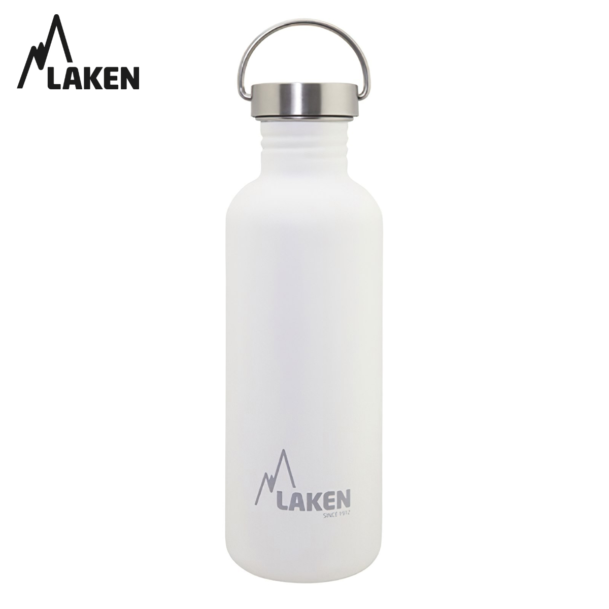 Bình Nước Inox Cắm Trại Laken Basic Steel 1L Nắp Thép