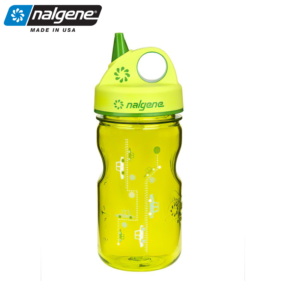 Nalgene Grip-n-Gulp Sustain Bouteille pour Enfant Jeunesse Unisexe, Vert, 0,35 l Nalgene Grip-n-Gulp Sustain Bouteille pour Enfant Jeunesse Unisexe, Vert, 0,35 l