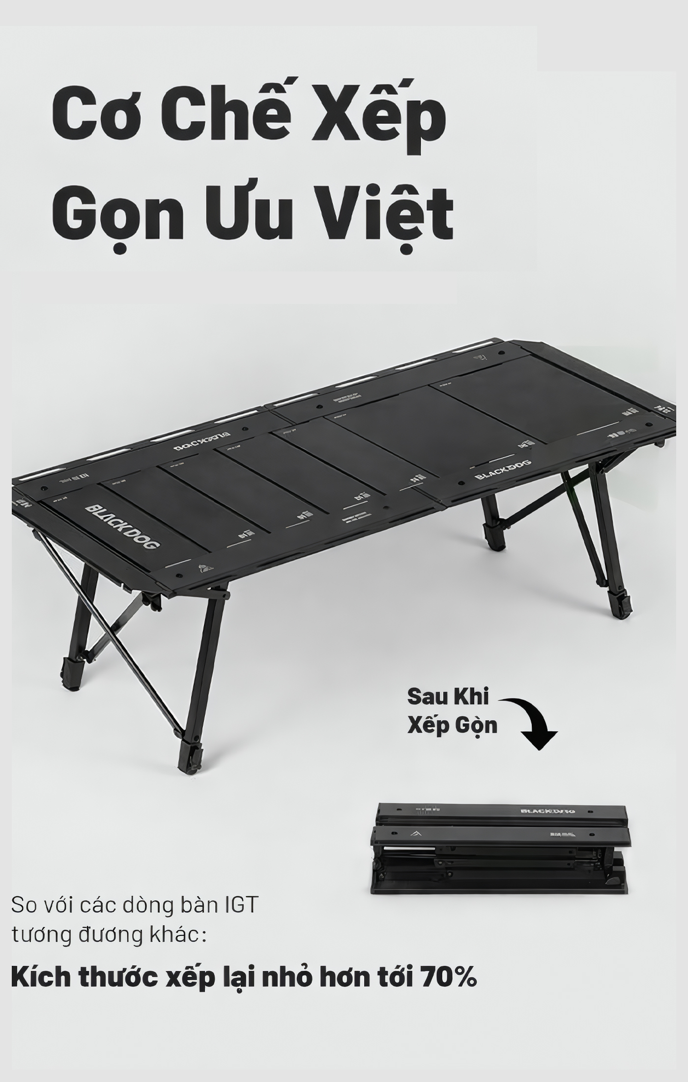 Blackdog Bàn Xếp Cắm Trại Dã Ngoại IGT Tactical 4.5 Unit CBD2550JJ011
