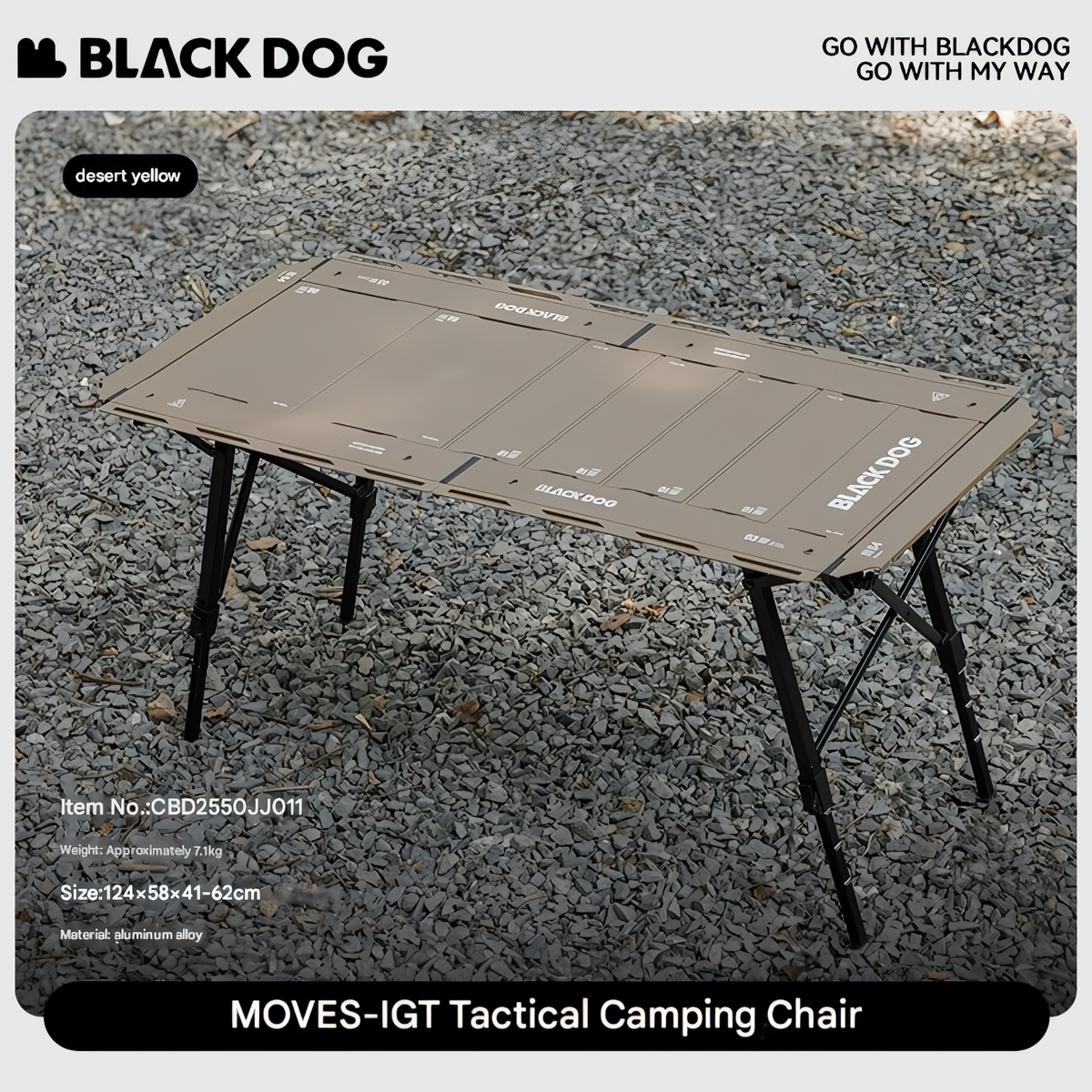 Blackdog Bàn Xếp Cắm Trại Dã Ngoại IGT Tactical 4.5 Unit CBD2550JJ011