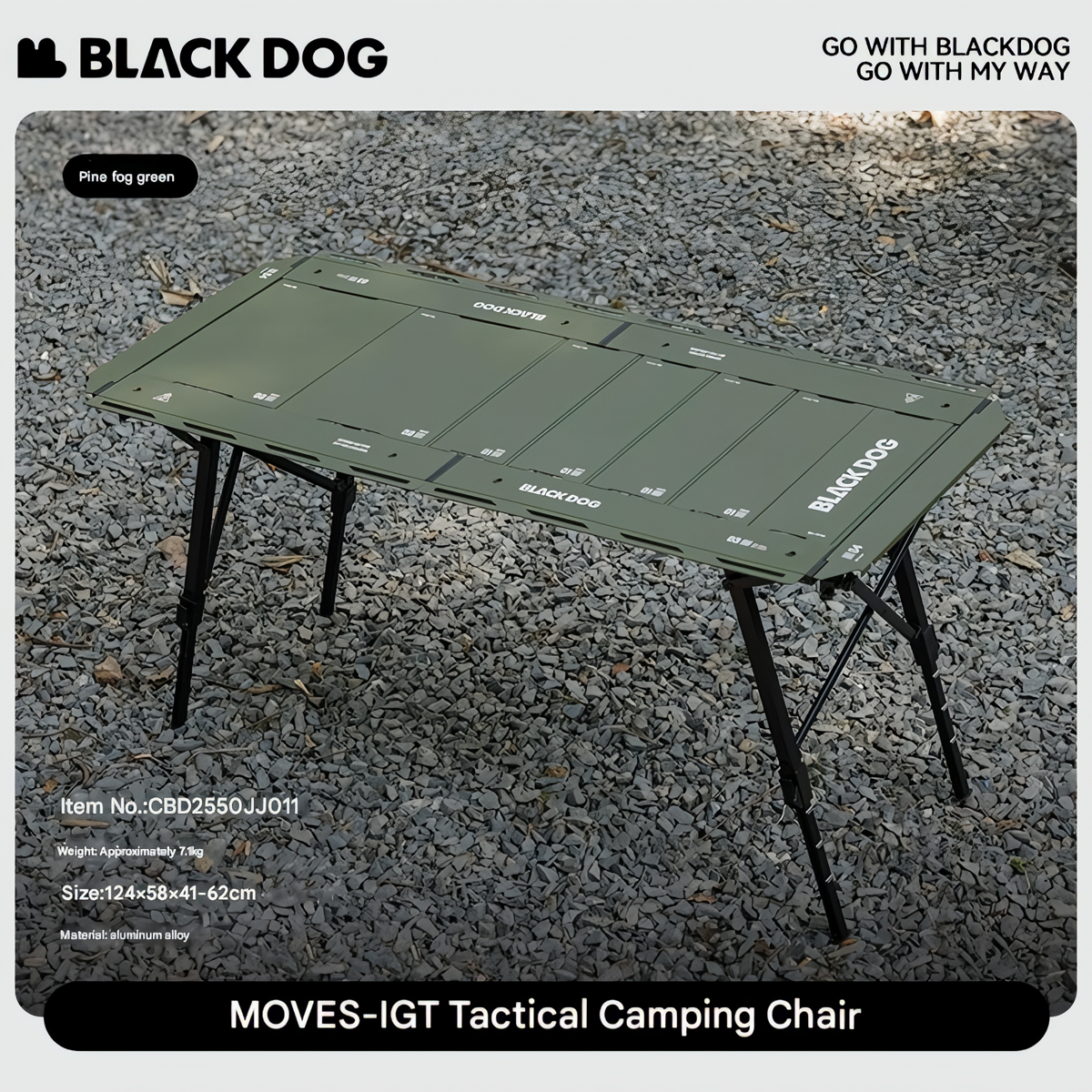 Blackdog Bàn Xếp Cắm Trại Dã Ngoại IGT Tactical 4.5 Unit CBD2550JJ011