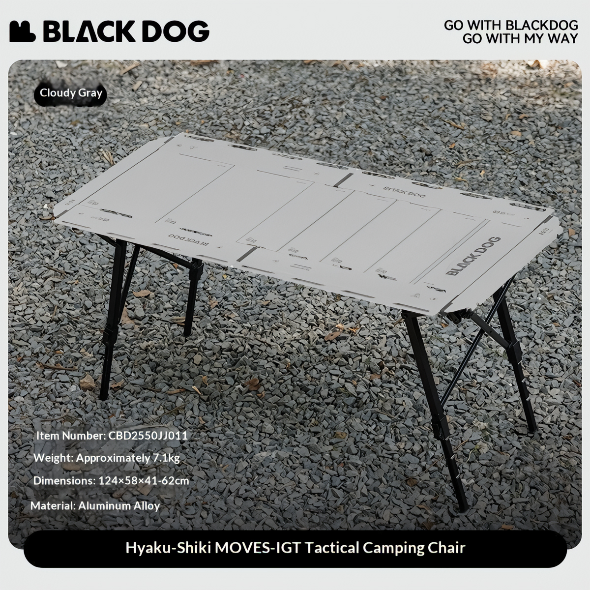 Blackdog Bàn Xếp Cắm Trại Dã Ngoại IGT Tactical 4.5 Unit CBD2550JJ011