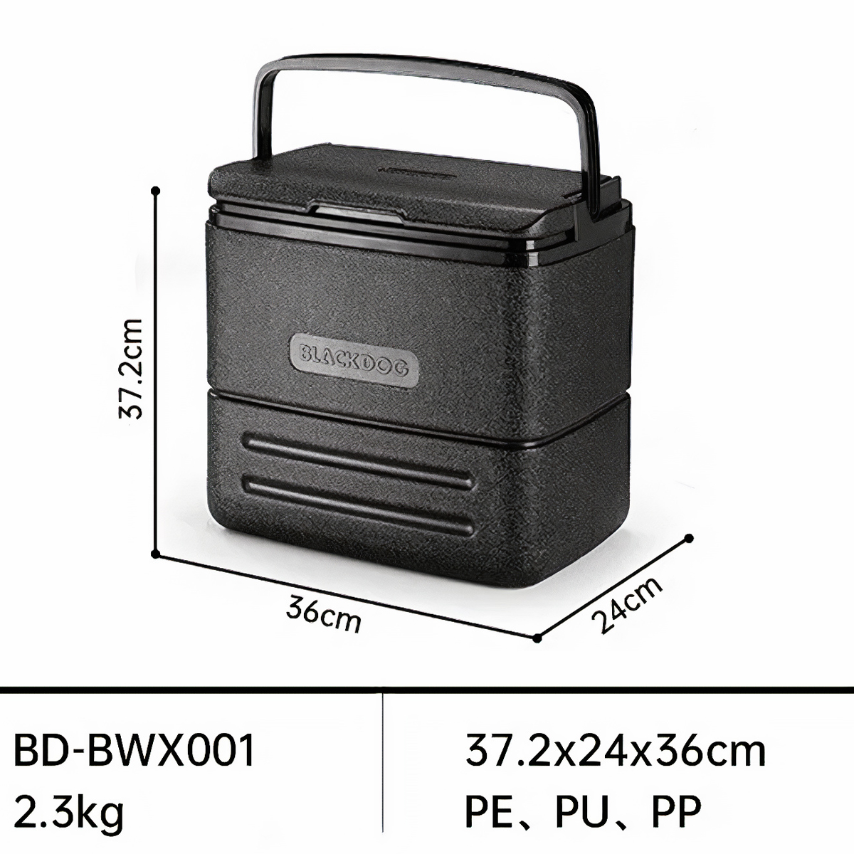 BlackDog Thùng đá giữ lạnh cắm trại 17L