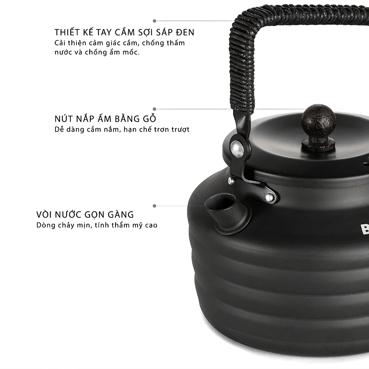 Blackdog Ấm đun nước dã ngoại nhôm 1.3L