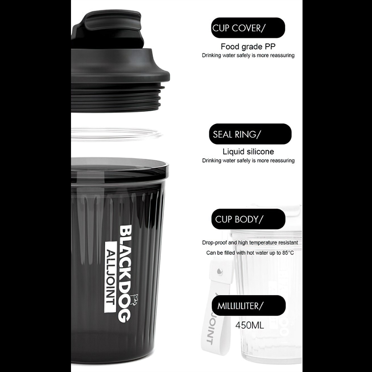 BlackDog BD-CJ004 x Alljoint Cốc Có Nắp Cắm Trại