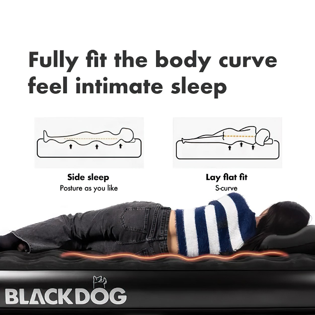 Blackdog BD-CQC001 Nệm Đôi Bơm hơi Cắm Trại