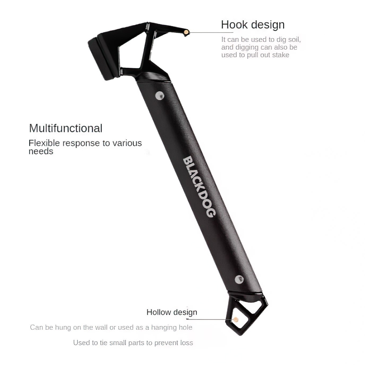 Blackdog BD-LYC0022 Búa Đóng Nhổ Cọc Lều Cắm Trại