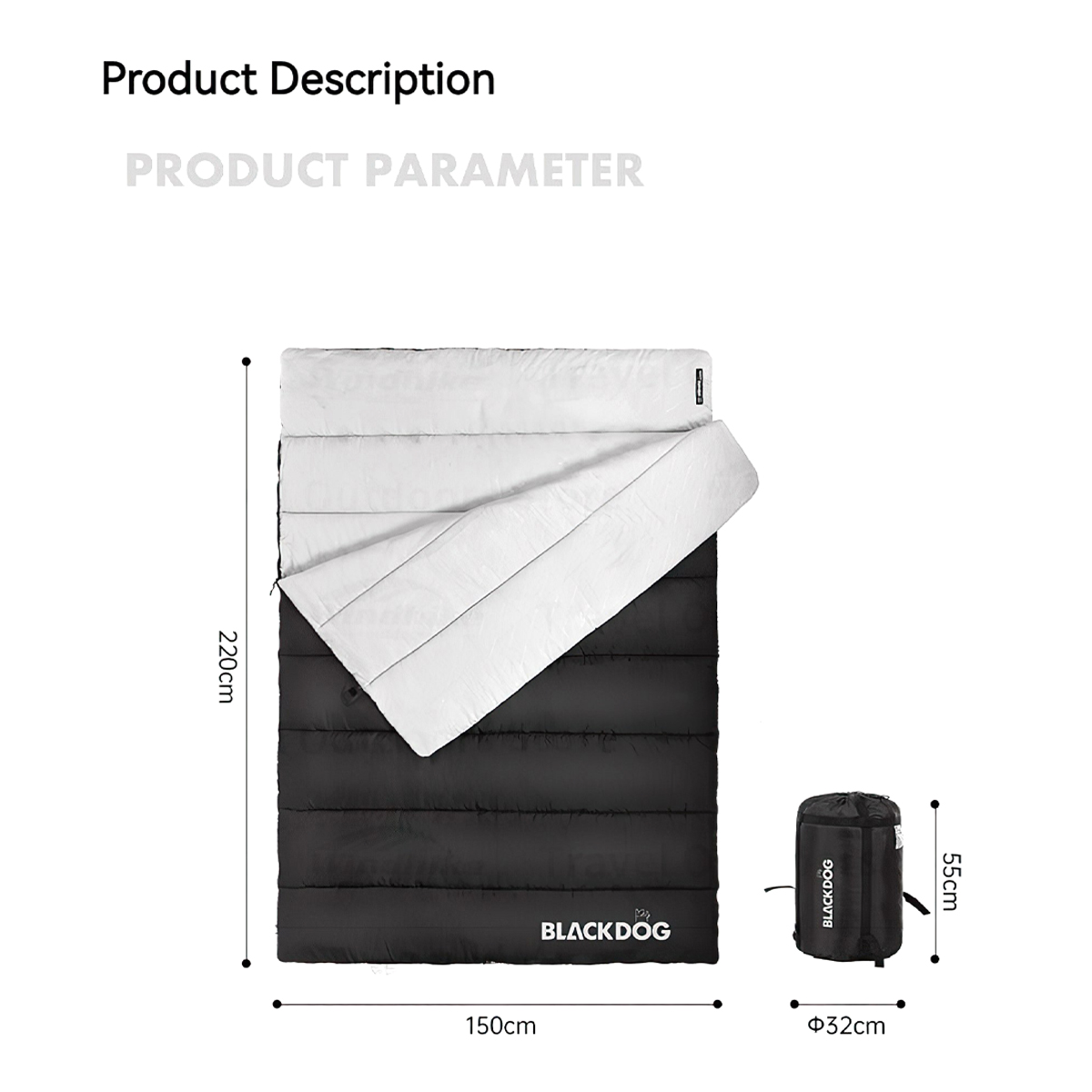 Blackdog BD-SD003 Túi Ngủ Đôi Dã Ngoại