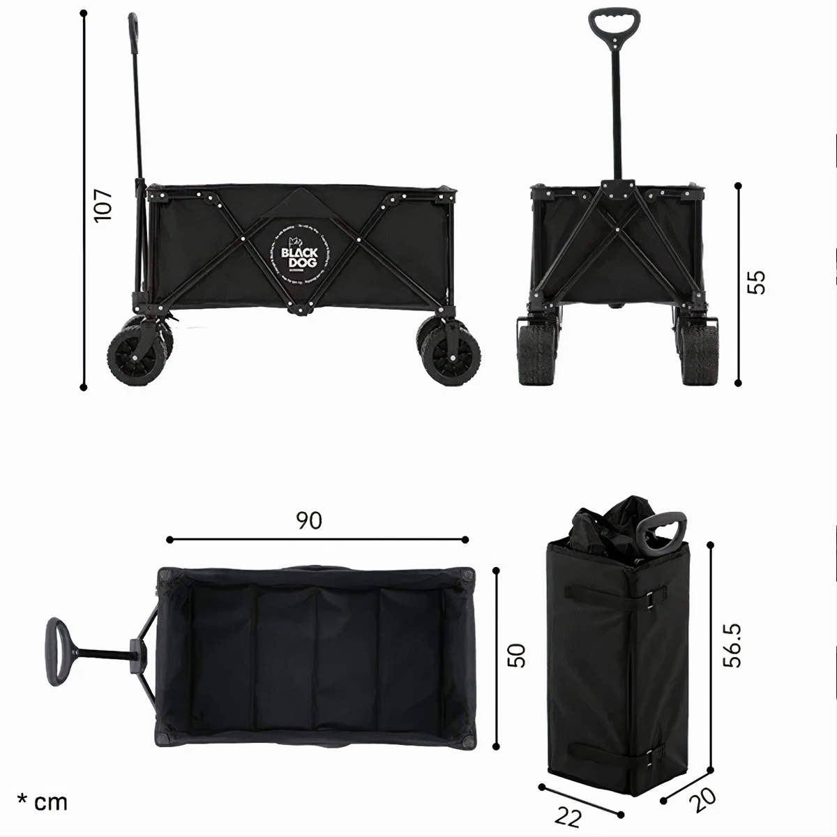 BlackDog Xe kéo cắm trại xếp gọn