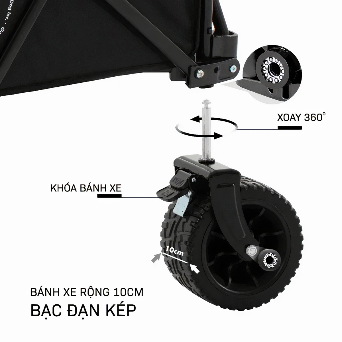 BlackDog Xe kéo cắm trại xếp gọn