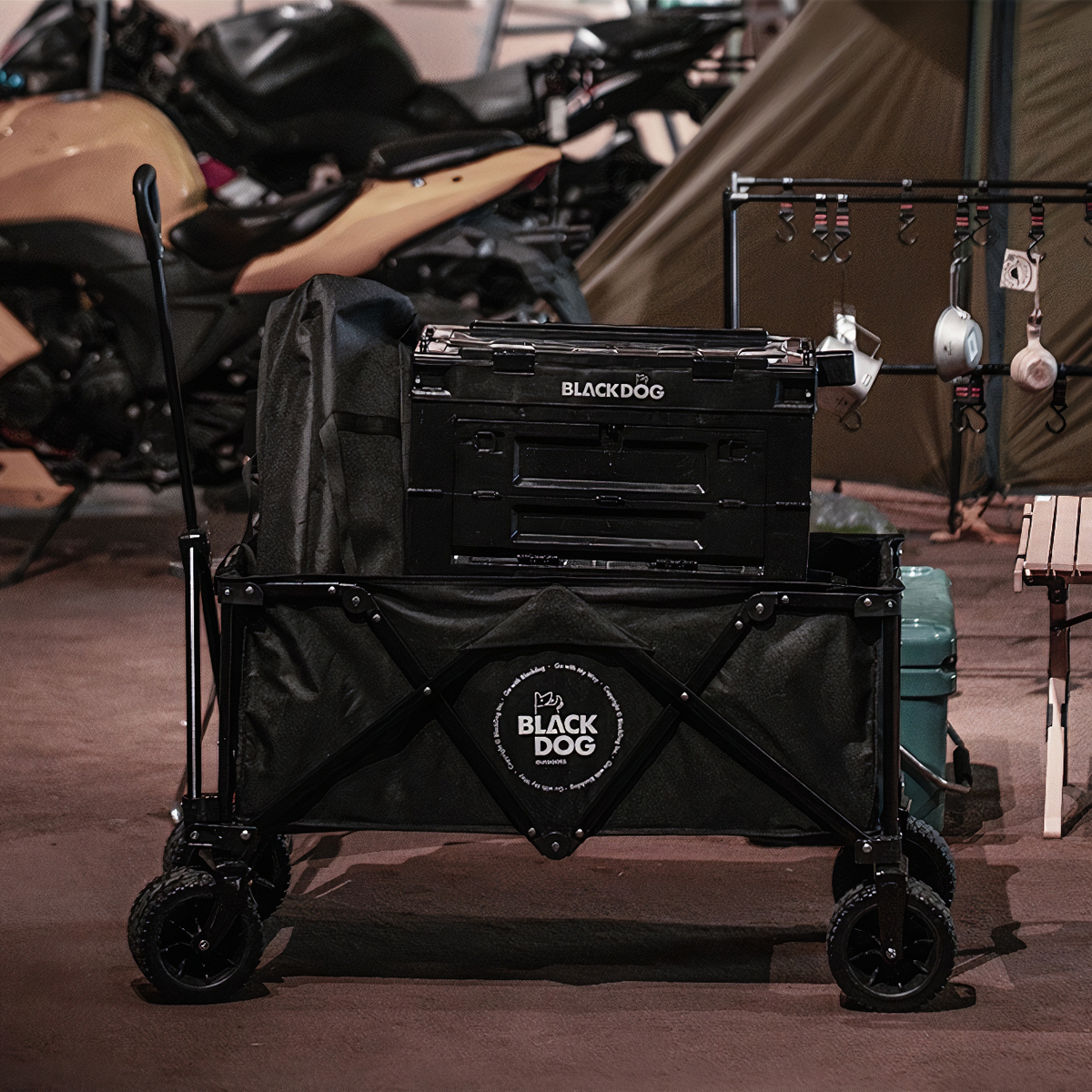 BlackDog Xe kéo cắm trại xếp gọn