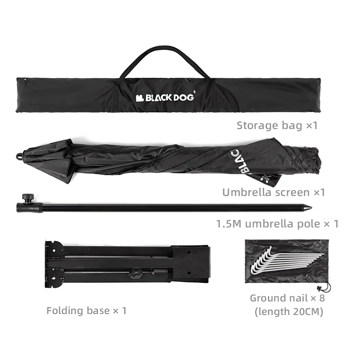Blackdog BD-TM23001 Dù Chống Nắng UV Xếp Gọn Cắm Trại