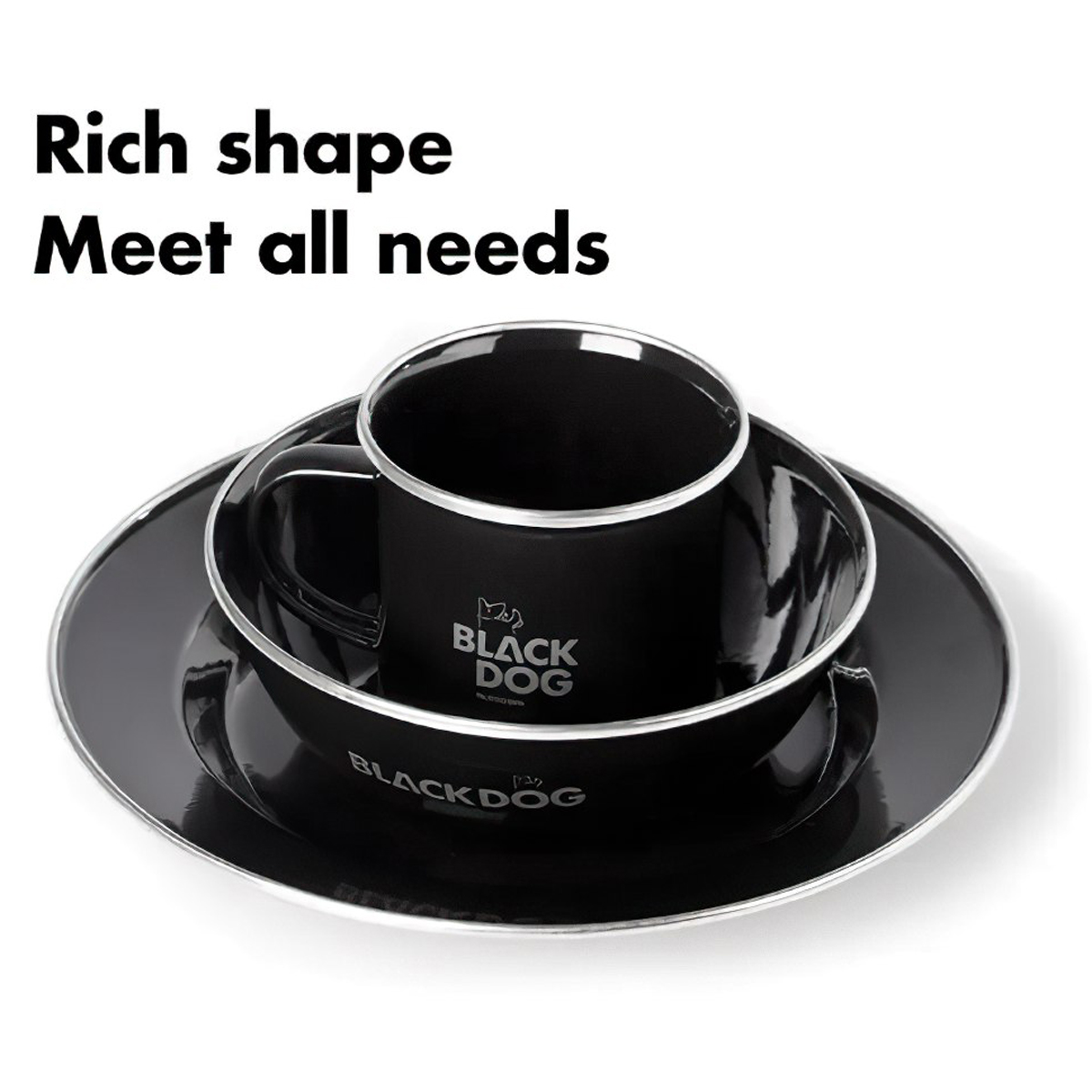 Blackdog BD-YC004 / BD-YC005 / BD-YC006 Bát Đĩa Tráng Men Cắm Trại