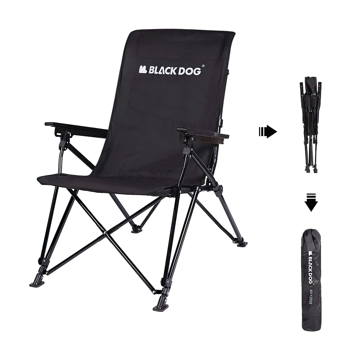 BLACKDOG BD-YZ022 Ghế Tựa Lưng Gấp Gọn Cắm Trại