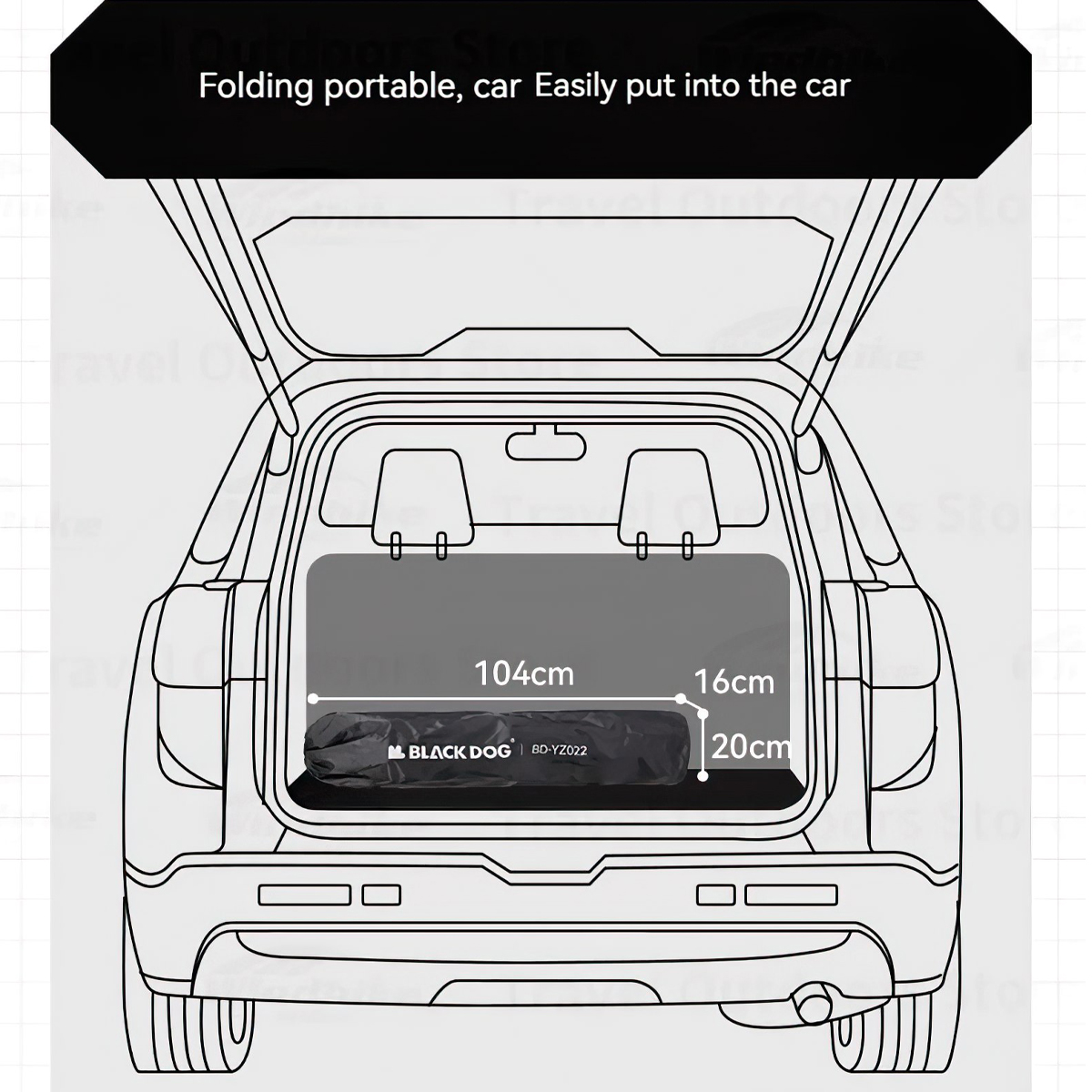 BLACKDOG BD-YZ022 Ghế Tựa Lưng Gấp Gọn Cắm Trại