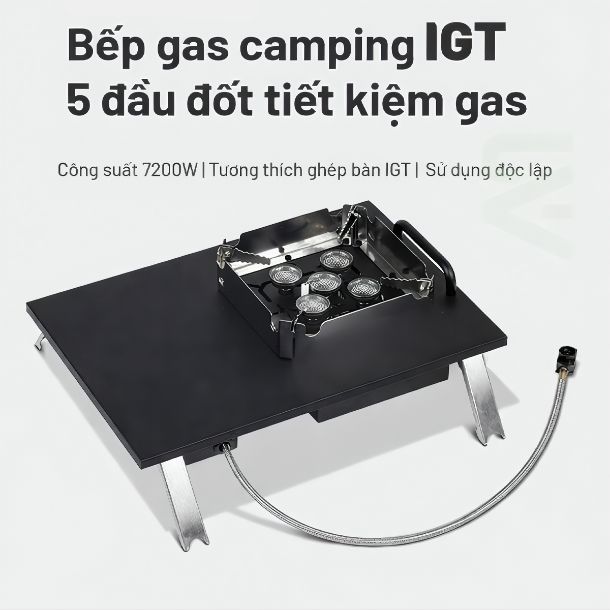 Blackdog Bếp Gas Cắm Trại IGT 5 Đầu đốt 7200W CBD2550CF010