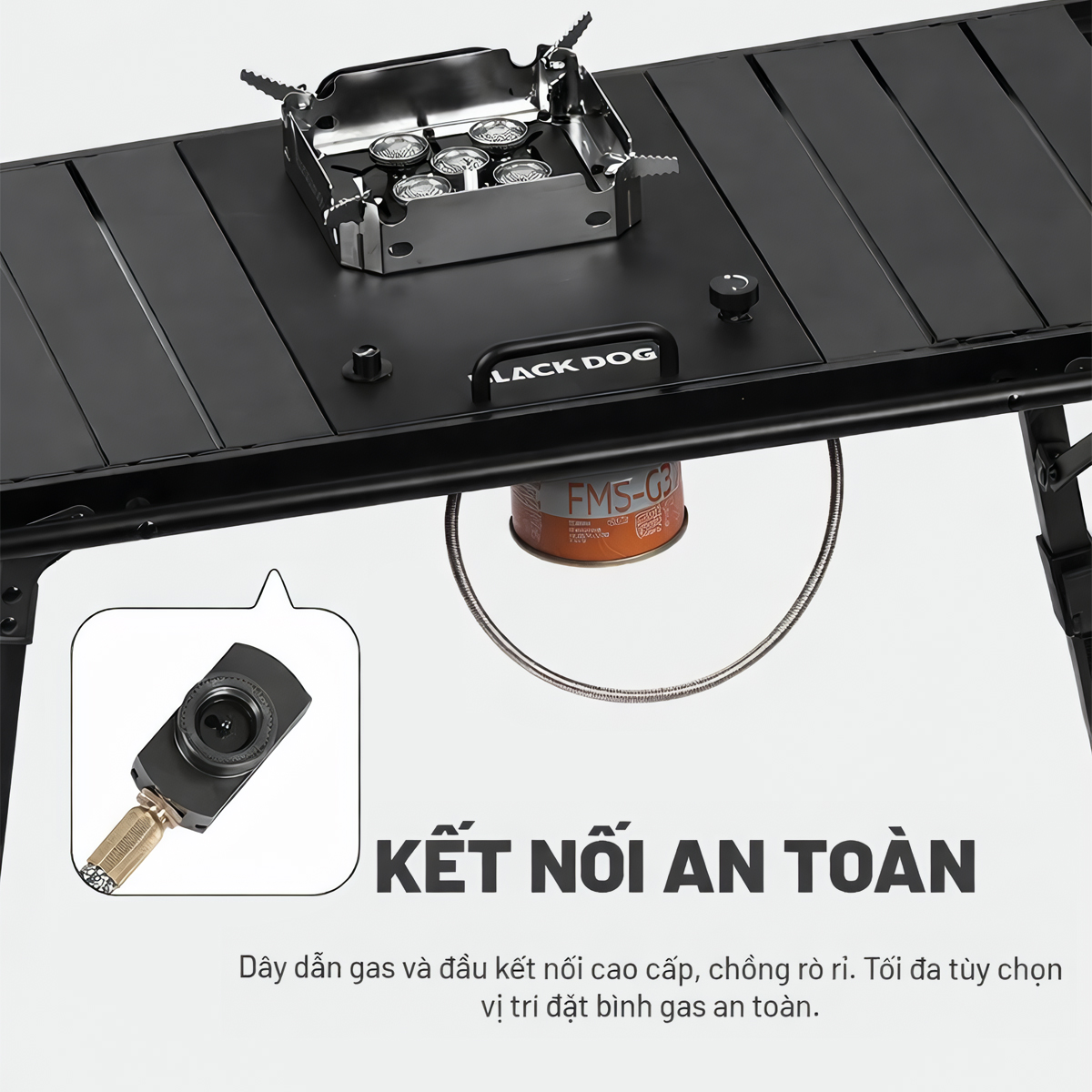 Blackdog Bếp Gas Cắm Trại IGT 5 Đầu đốt 7200W CBD2550CF010