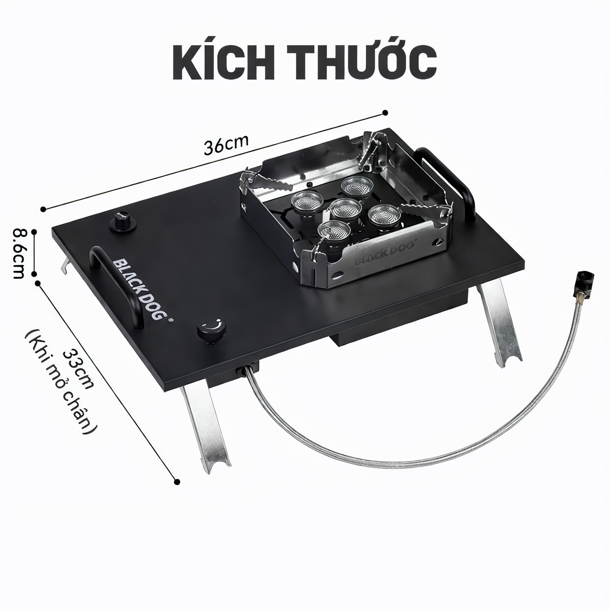 Blackdog Bếp Gas Cắm Trại IGT 5 Đầu đốt 7200W CBD2550CF010