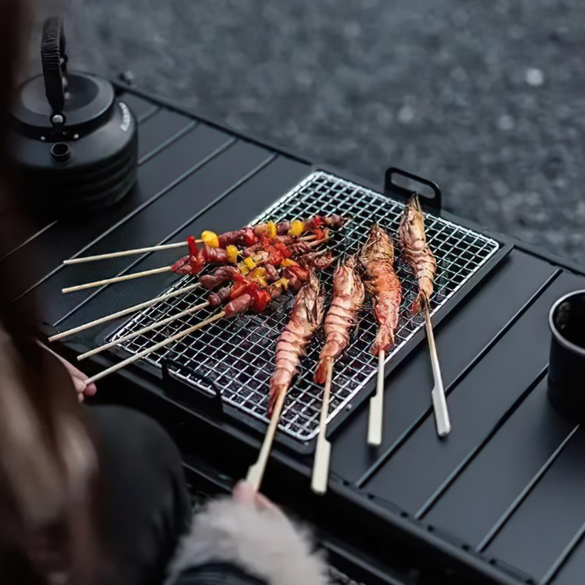 Blackdog Bàn Xếp IGT Kết Hợp Bếp Nướng Than Cắm Trại Xếp Gọn CBD2300CF012 / CBD2450JJ034 / CBD2300JJ019