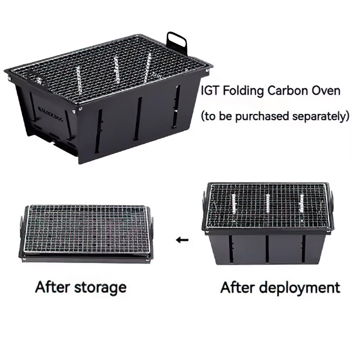 Blackdog Bàn Xếp IGT Kết Hợp Bếp Nướng Than Cắm Trại Xếp Gọn CBD2300CF012 / CBD2450JJ034 / CBD2300JJ019