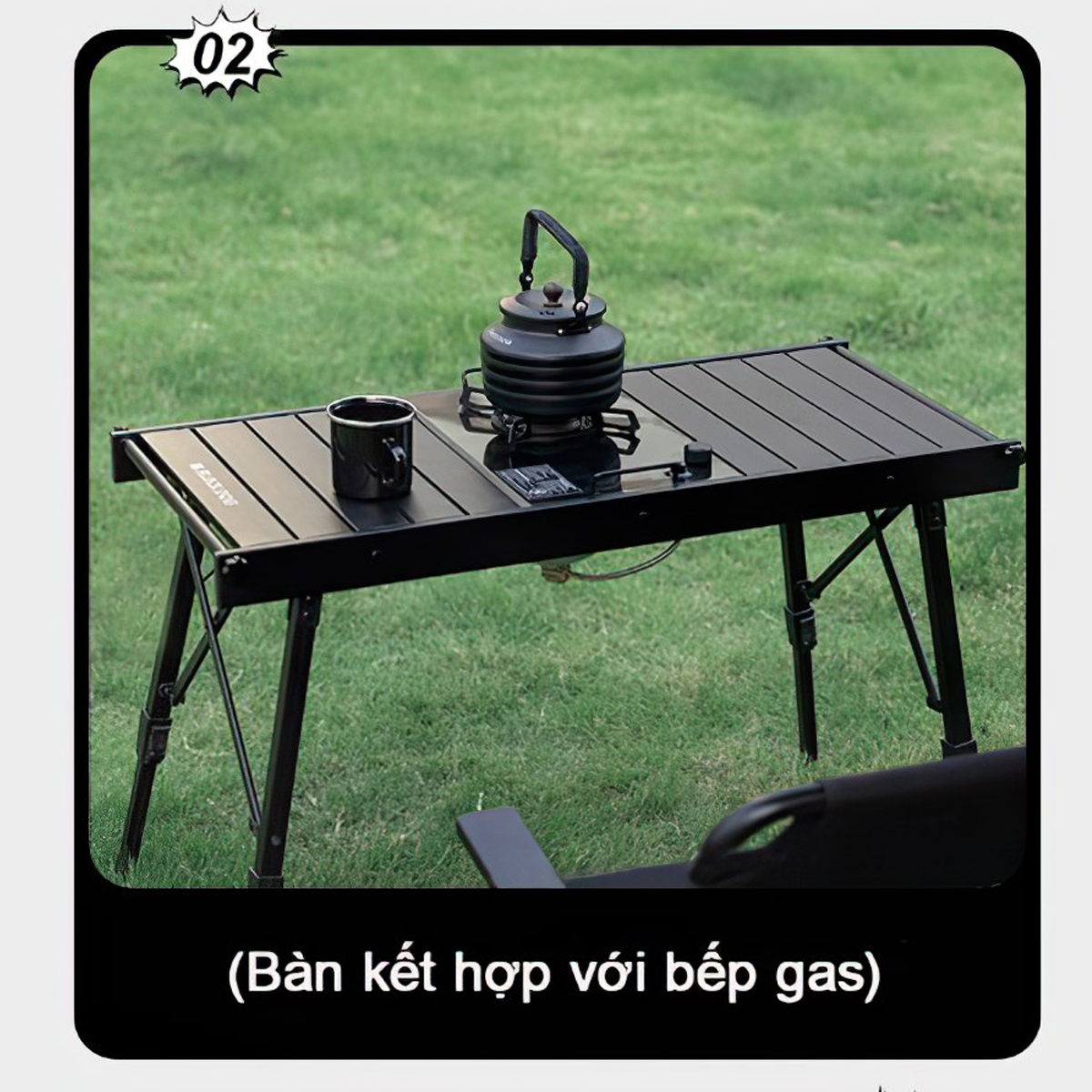 Blackdog Bàn Xếp IGT Kết Hợp Bếp Nướng Than Cắm Trại Xếp Gọn CBD2300CF012 / CBD2450JJ034 / CBD2300JJ019