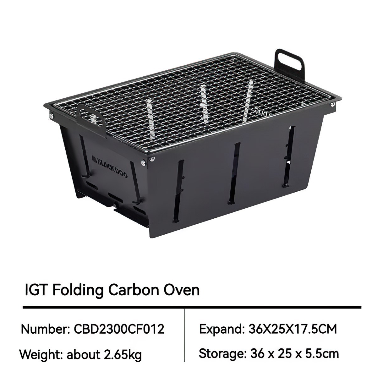 Blackdog Bàn Xếp IGT Kết Hợp Bếp Nướng Than Cắm Trại Xếp Gọn CBD2300CF012 / CBD2450JJ034 / CBD2300JJ019