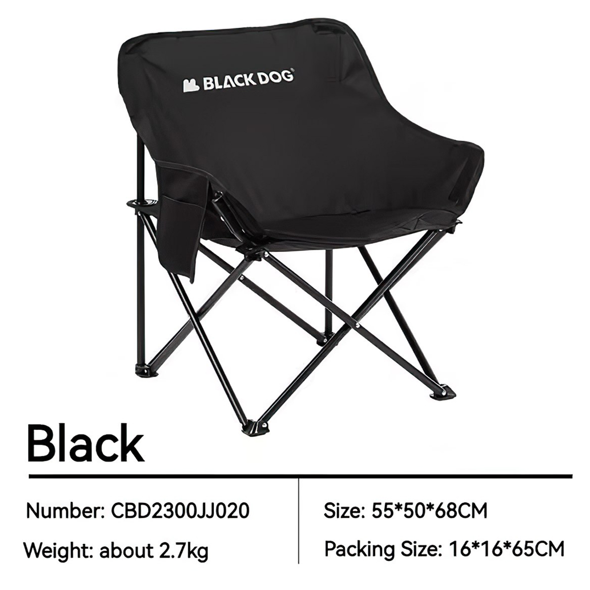 Blackdog CBD2300JJ020 Ghế Xếp Cắm Trại Thư Giãn