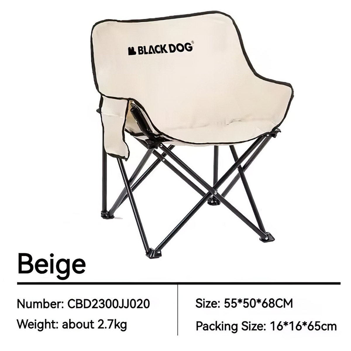 Blackdog CBD2300JJ020 Ghế Xếp Cắm Trại Thư Giãn