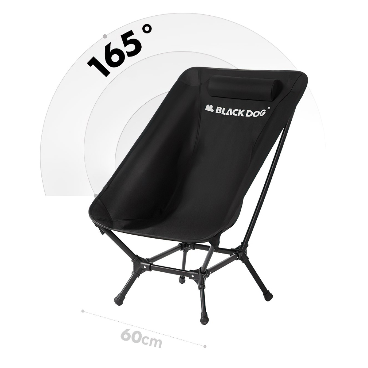 Blackdog CBD2300JJ024 Ghế Mặt Trăng Tựa Đầu Xếp Gọn Cắm Trại multi gear