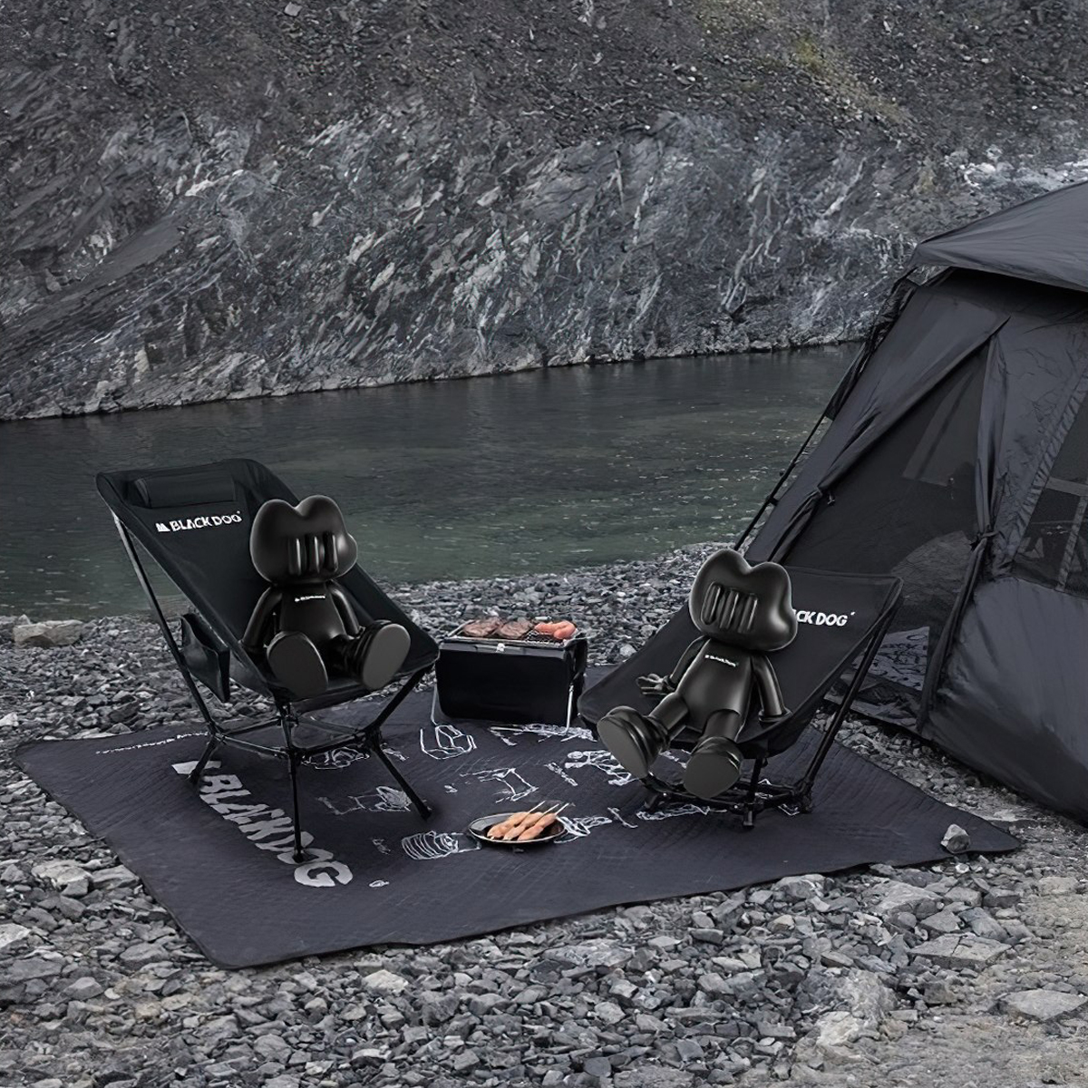 Blackdog CBD2300JJ024 Ghế Mặt Trăng Tựa Đầu Xếp Gọn Cắm Trại multi gear