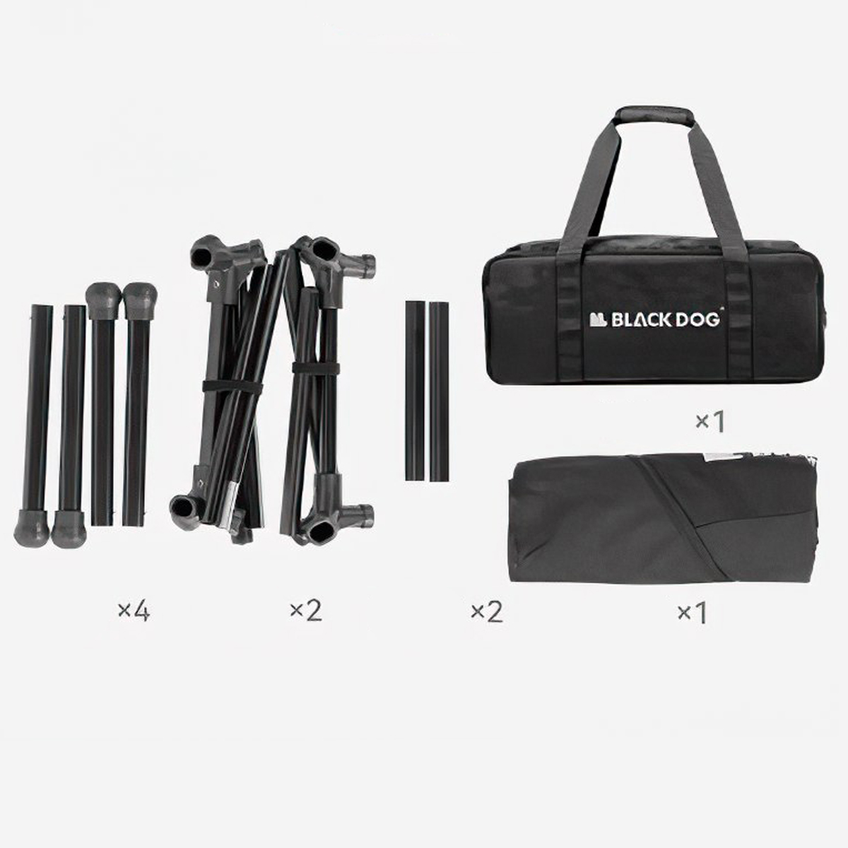 Blackdog CBD2300JJ025 Ghế Mặt Trăng Tựa Lưng Xếp Gọn Cắm Trại Multi gear