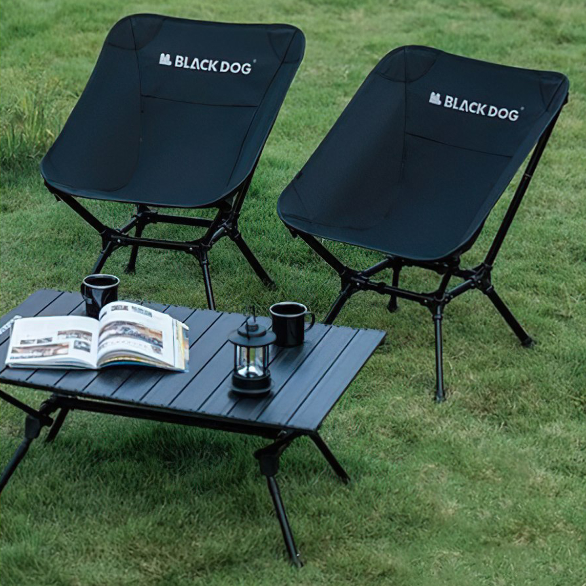 Blackdog CBD2300JJ025 Ghế Mặt Trăng Tựa Lưng Xếp Gọn Cắm Trại Multi gear