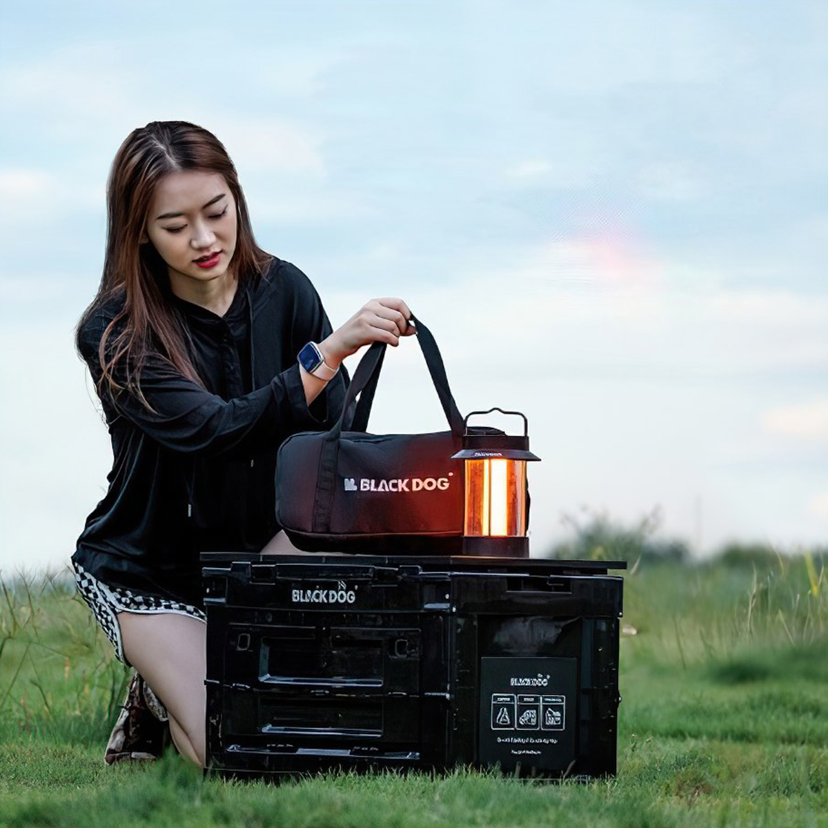 Blackdog CBD2300JJ025 Ghế Mặt Trăng Tựa Lưng Xếp Gọn Cắm Trại Multi gear