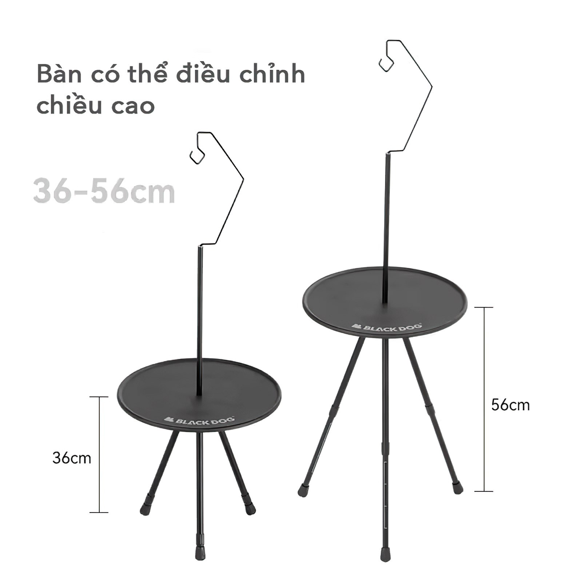 Blackdog CBD2300JJ028 Bàn Tròn Mini Kèm Gậy Treo Đèn Cắm Trại