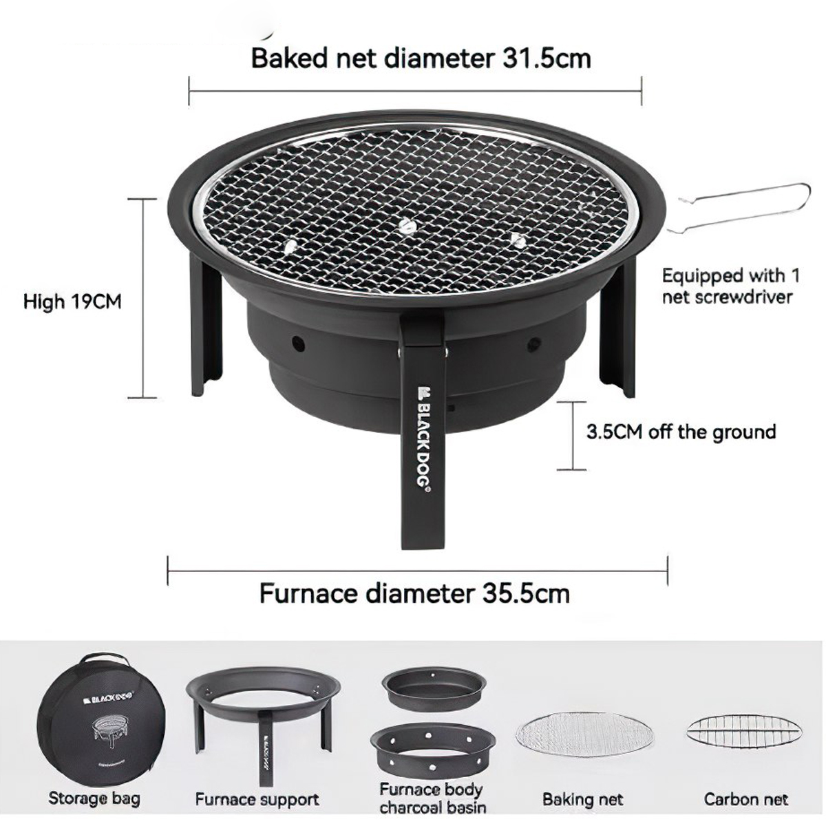 Blackdog CBD2350CF010 Bếp Nướng BBQ Xếp Gọn Cắm Trại