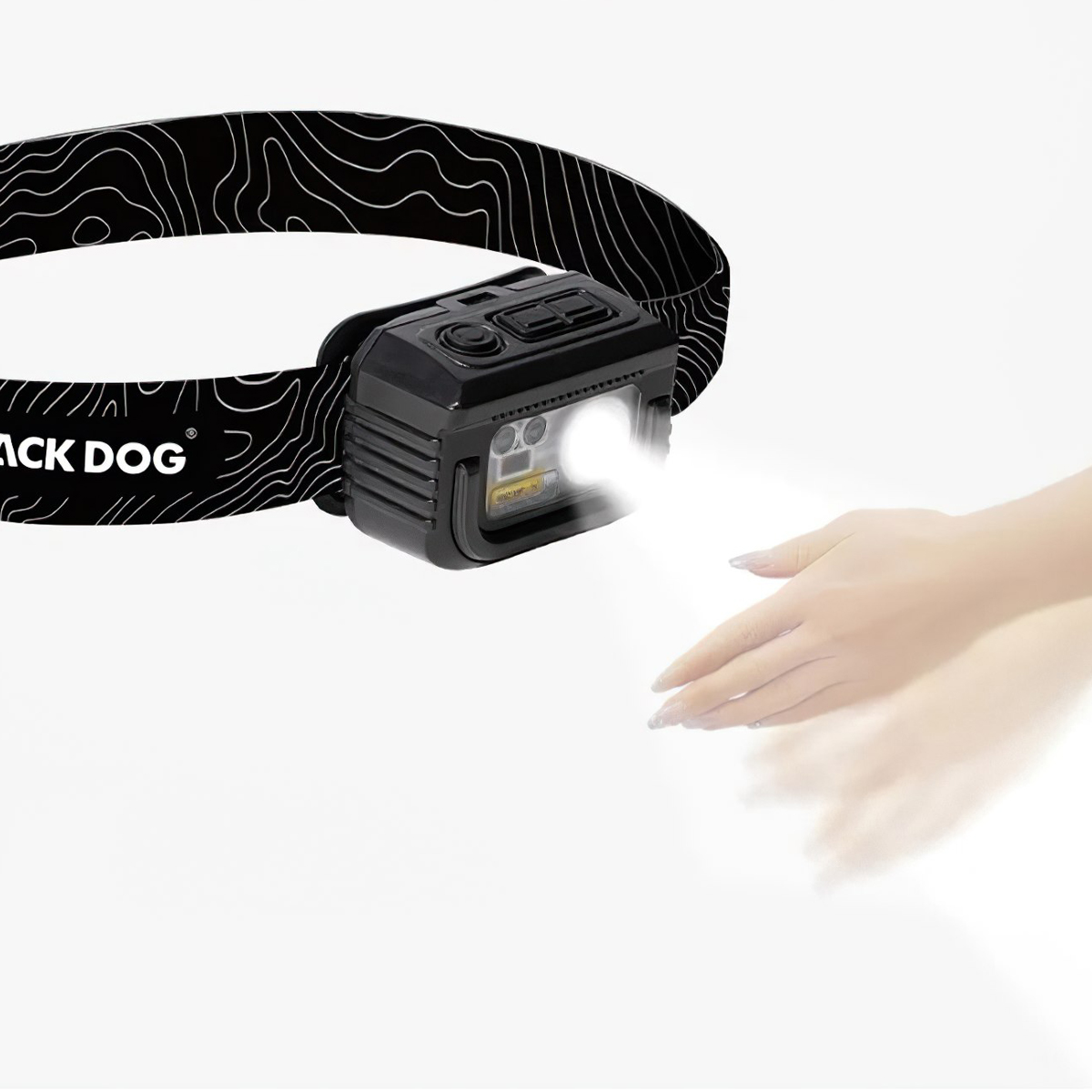 Blackdog CBD2450ZM010 Đèn Pin Đội Đầu Cắm Trại Cảm Biến Vẫy Tay