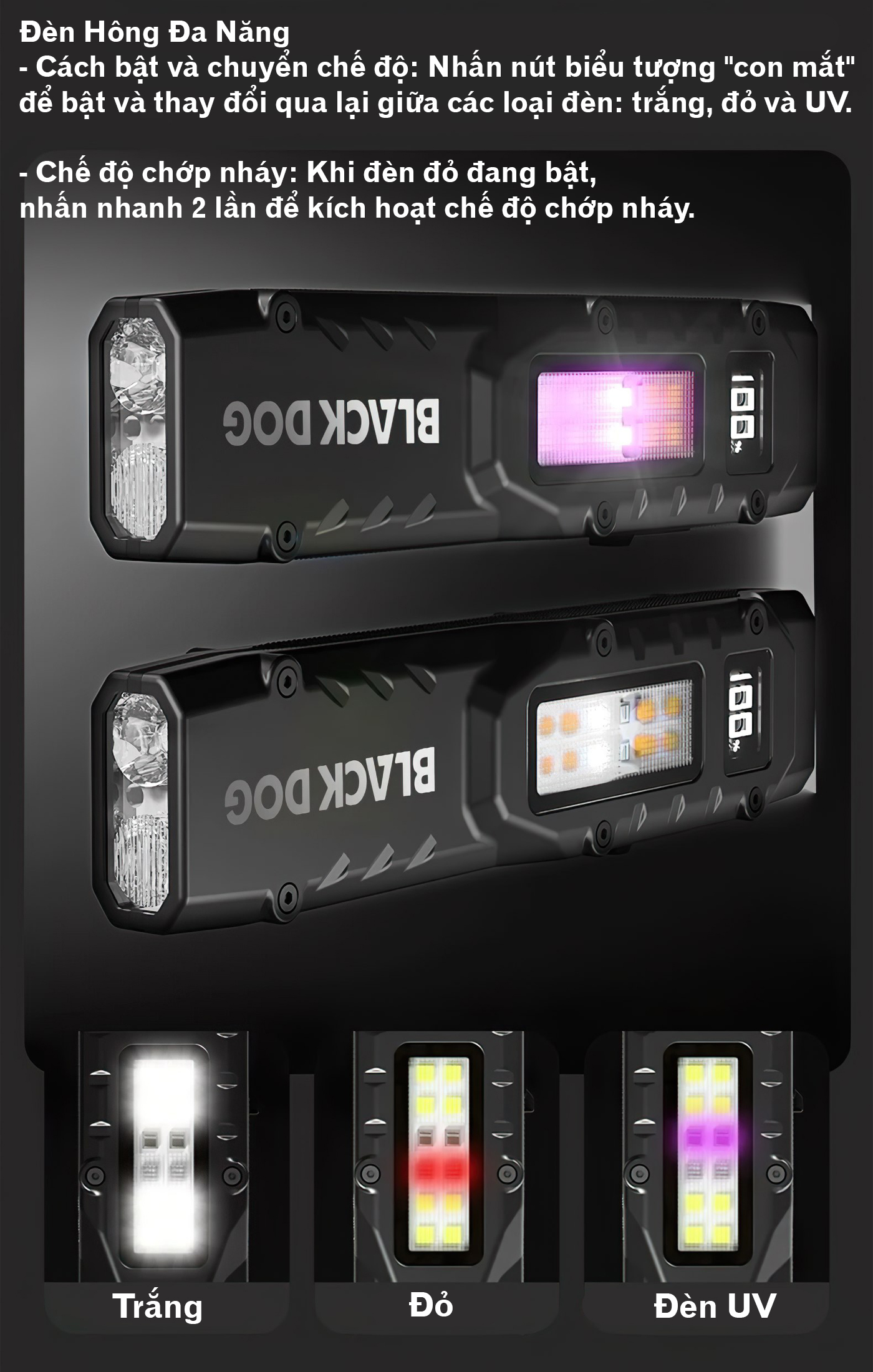 Blackdog Đèn Pin EDC Bỏ Túi Cắm Trại Đa Năng Yeren R1 CBD2550ZM019