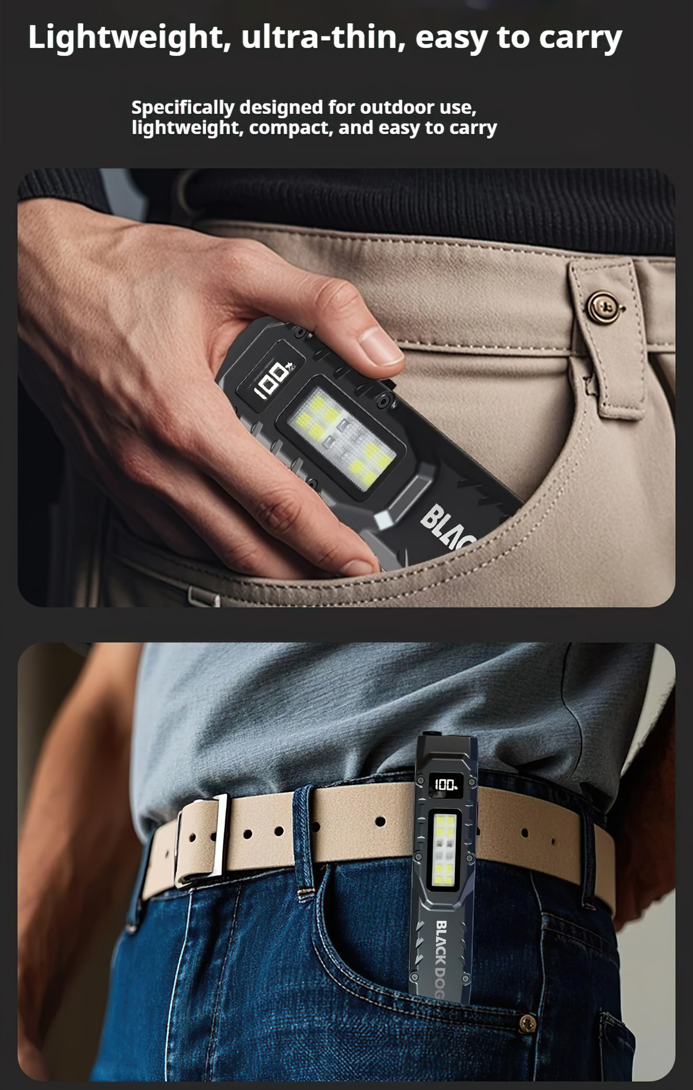 Blackdog Đèn Pin EDC Bỏ Túi Cắm Trại Đa Năng Yeren R1 CBD2550ZM019