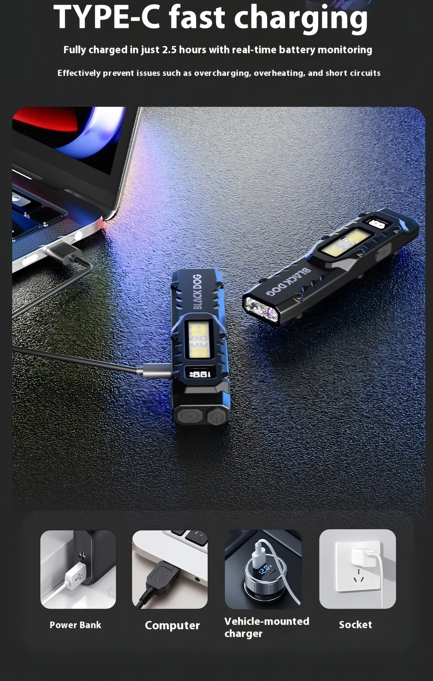 Blackdog Đèn Pin EDC Bỏ Túi Cắm Trại Đa Năng Yeren R1 CBD2550ZM019