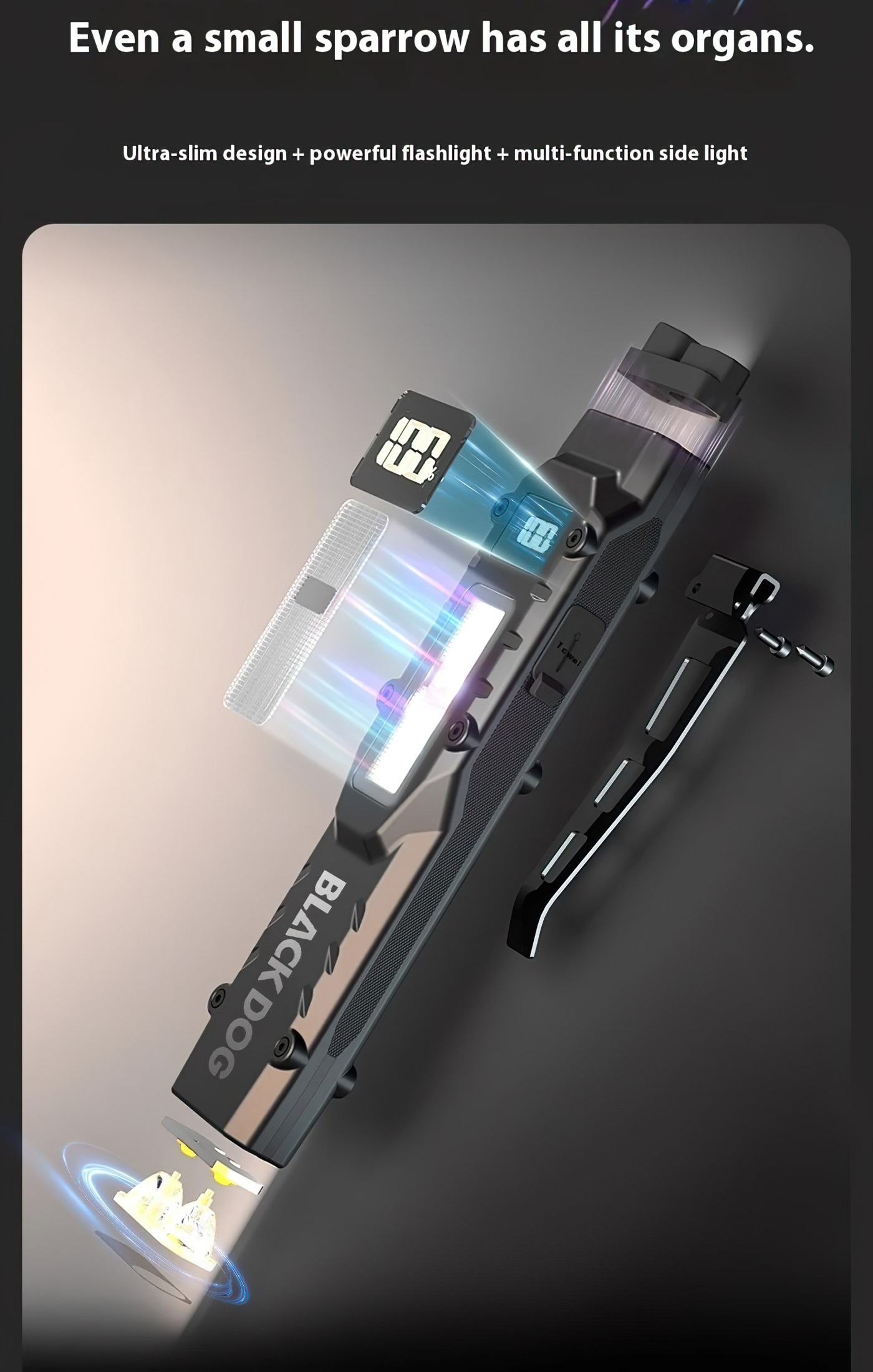 Blackdog Đèn Pin EDC Bỏ Túi Cắm Trại Đa Năng Yeren R1 CBD2550ZM019