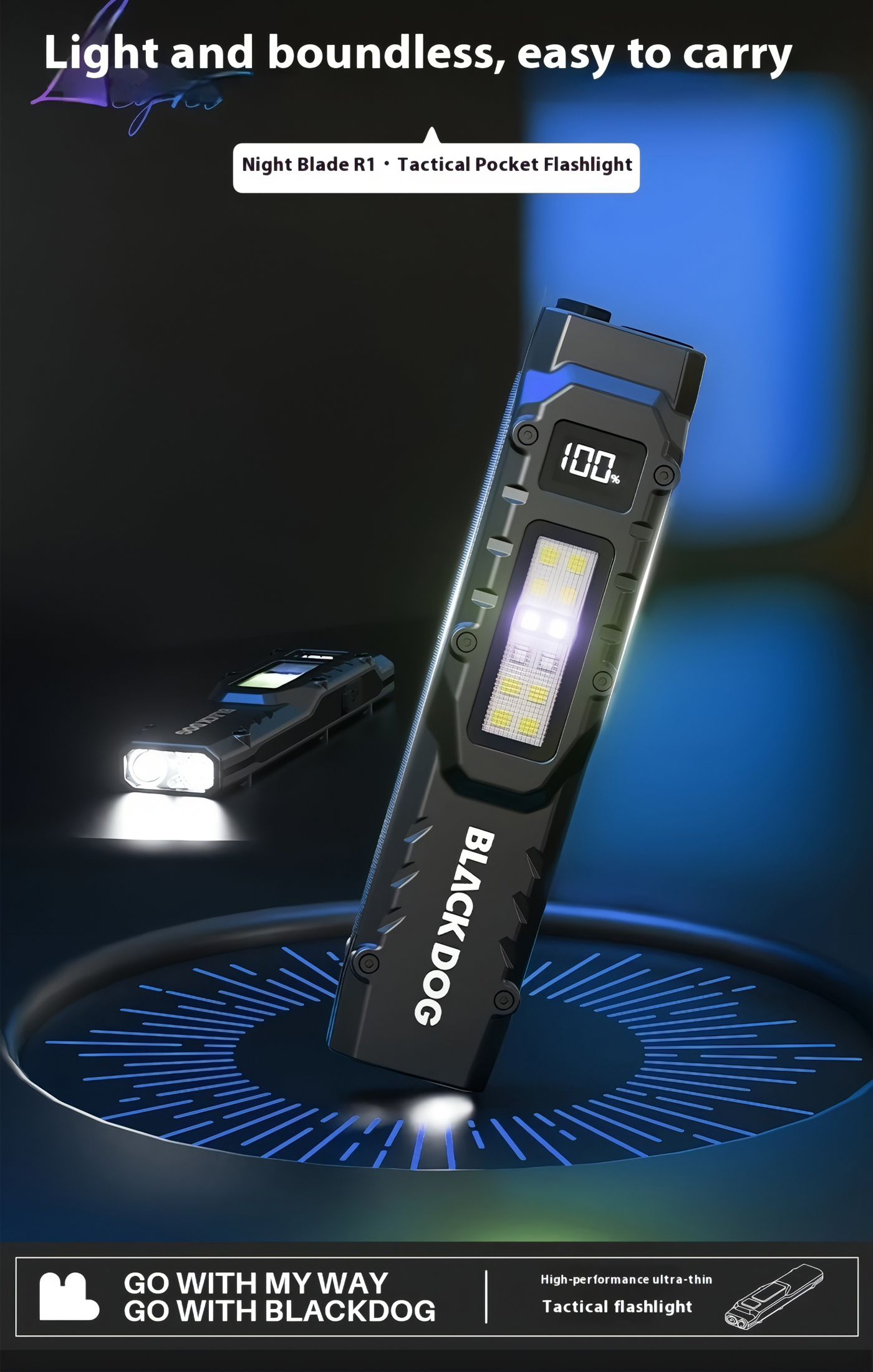 Blackdog Đèn Pin EDC Bỏ Túi Cắm Trại Đa Năng Yeren R1 CBD2550ZM019