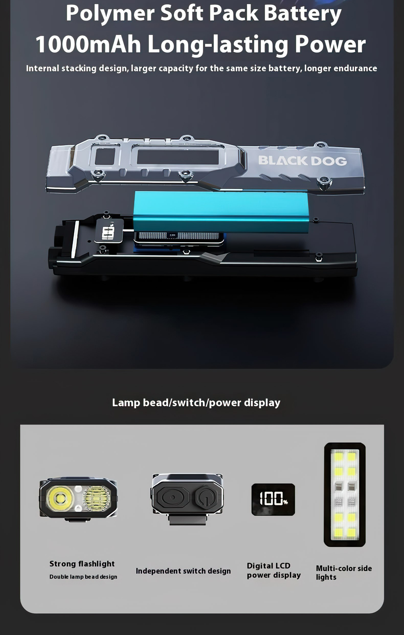 Blackdog Đèn Pin EDC Bỏ Túi Cắm Trại Đa Năng Yeren R1 CBD2550ZM019