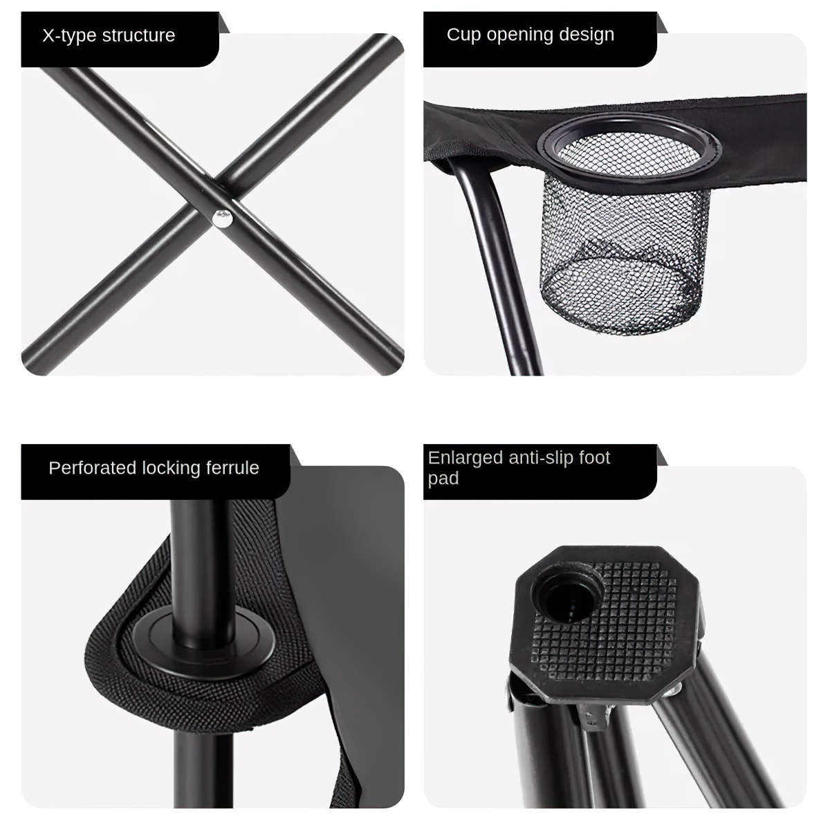 Blackdog Ghế Cắm Trại Câu Cá Gấp Gọn Tựa Tay CBD2550JJ054 - CBD2550JJ055