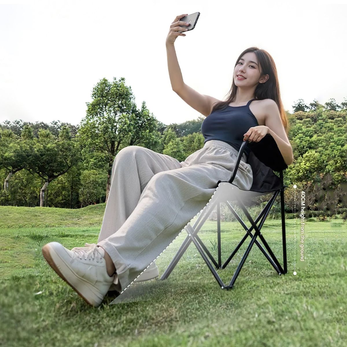 Blackdog Ghế Cắm Trại Câu Cá Gấp Gọn Tựa Tay CBD2550JJ054 - CBD2550JJ055