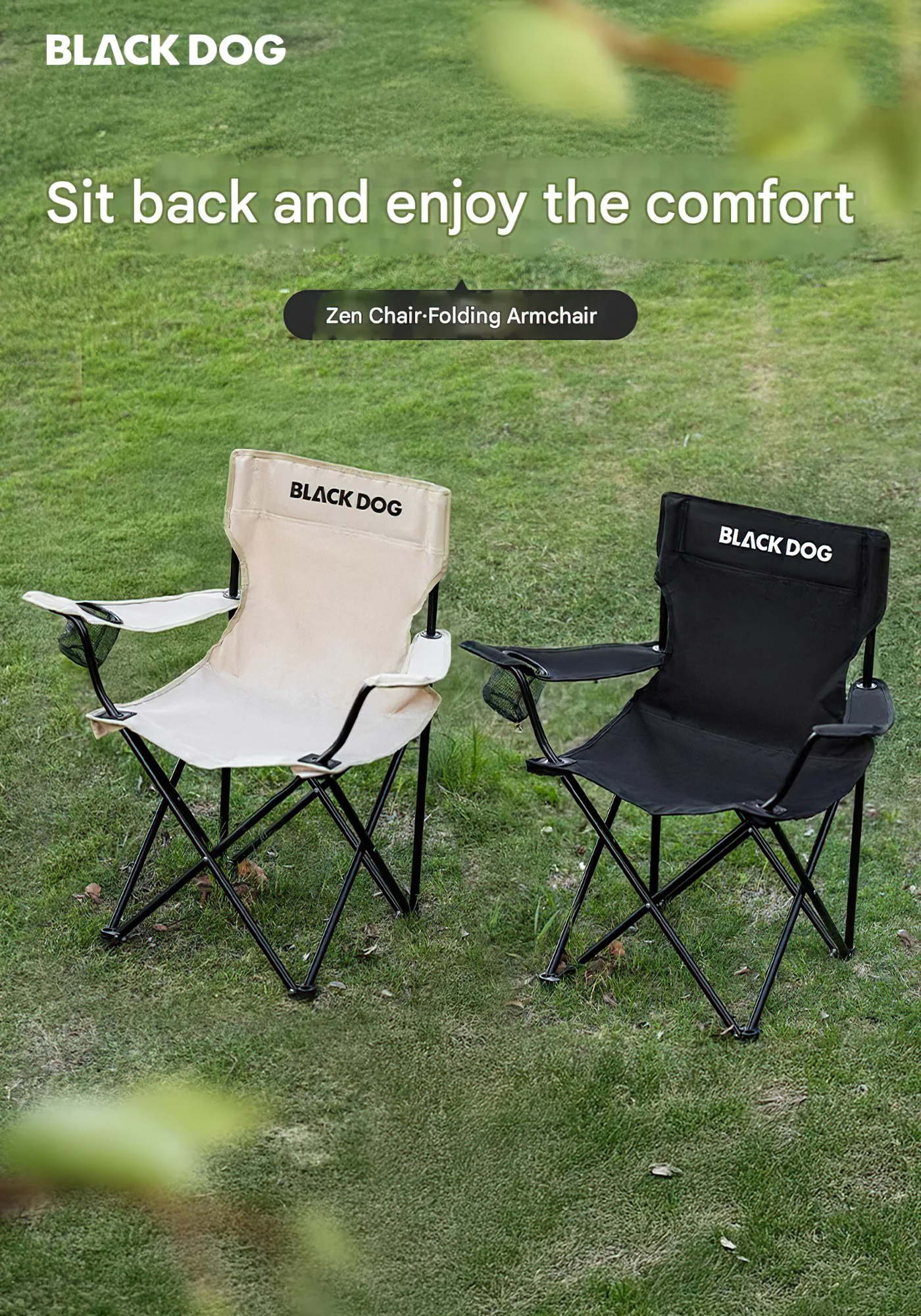 Blackdog Ghế Cắm Trại Câu Cá Gấp Gọn Tựa Tay CBD2550JJ054 - CBD2550JJ055