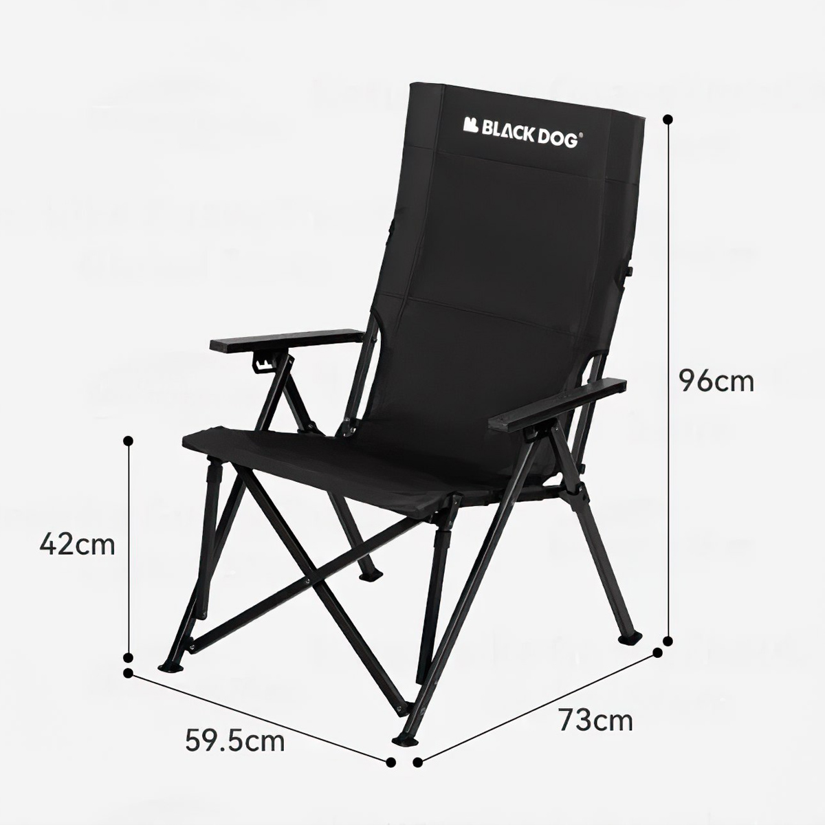 Blackdog Ghế Cắm Trại Gấp Gọn Lưng Cao Tựa Đầu CBD2450JJ042