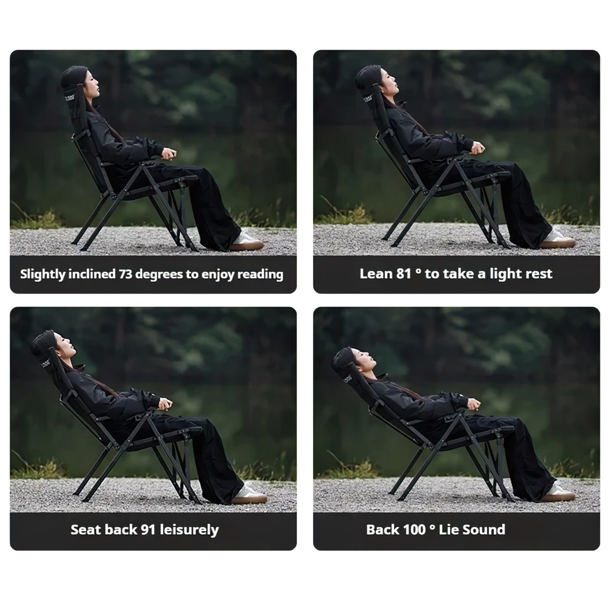 Blackdog Ghế Cắm Trại Gấp Gọn Lưng Cao Tựa Đầu CBD2450JJ042